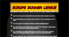 Desktop Screenshot of europesummerleague.com