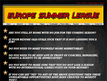 Tablet Screenshot of europesummerleague.com